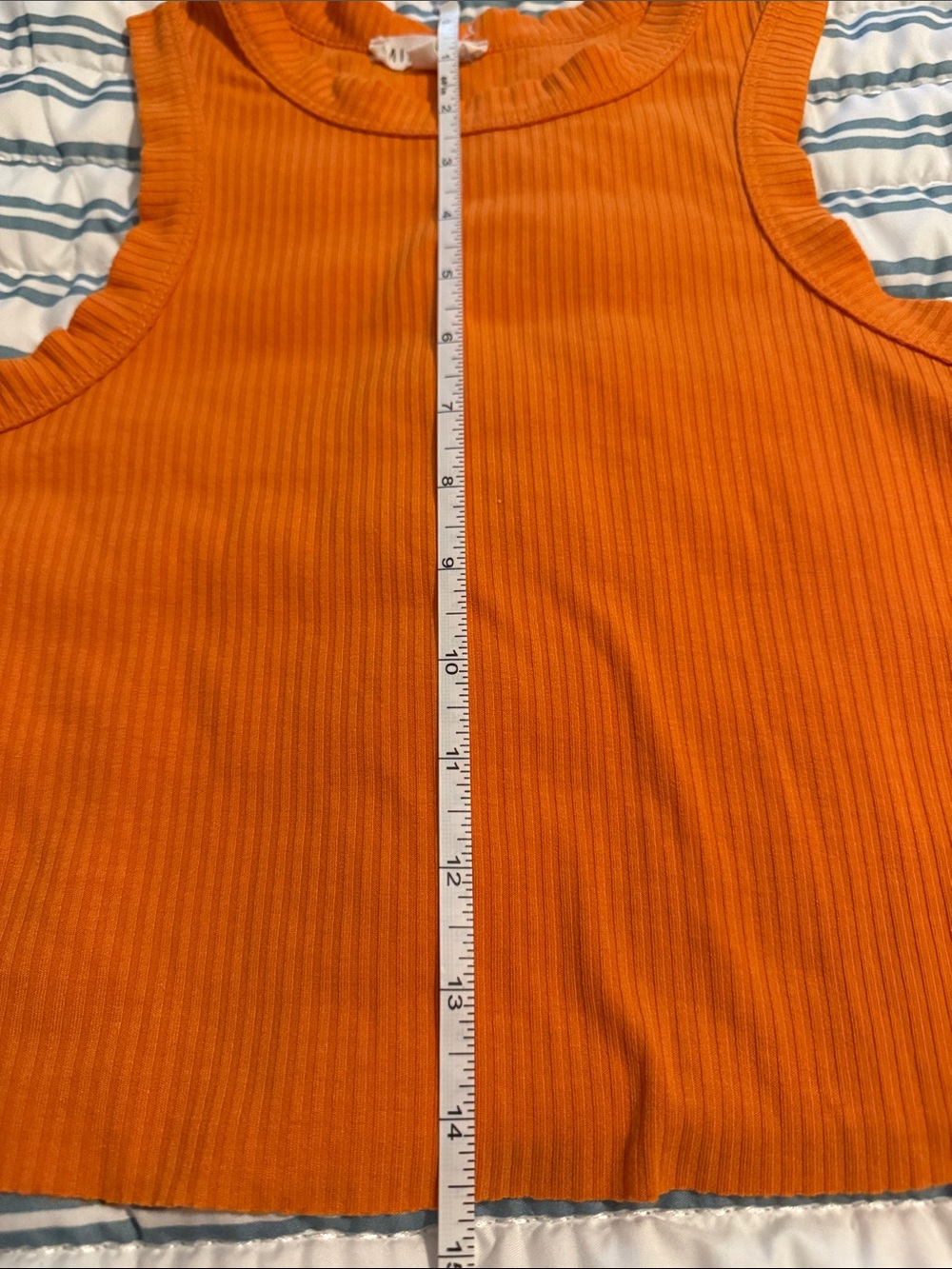 MIMOS Ribbed Cropped Tank Top — Orange - Picture 4 of 4